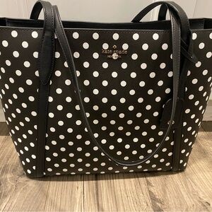 Kate Spade Black and White Polka Dot Tote
